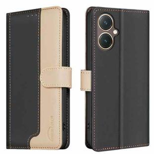 For vivo Y27 4G Color Matching RFID Anti-theft Leather Phone Case(Black)