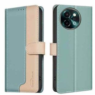 For vivo Y38 5G / Y200i 5G Color Matching RFID Anti-theft Leather Phone Case(Green)