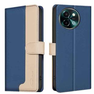 For vivo Y38 5G / Y200i 5G Color Matching RFID Anti-theft Leather Phone Case(Blue)