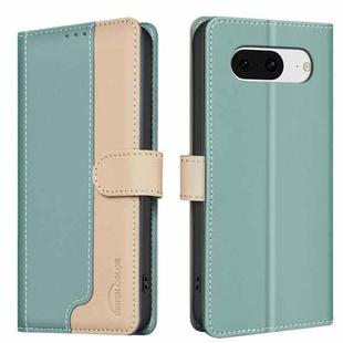 For Google Pixel 8 Color Matching RFID Anti-theft Leather Phone Case(Green)