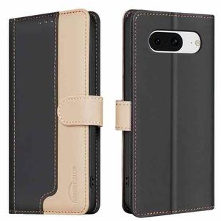 For Google Pixel 8 Color Matching RFID Anti-theft Leather Phone Case(Black)