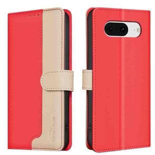 For Google Pixel 8 Color Matching RFID Anti-theft Leather Phone Case(Red)