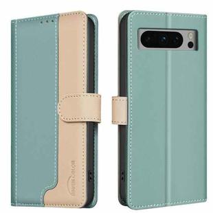 For Google Pixel 8 Pro Color Matching RFID Anti-theft Leather Phone Case(Green)