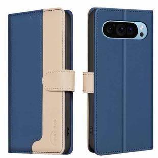 For Google Pixel 9 Color Matching RFID Anti-theft Leather Phone Case(Blue)
