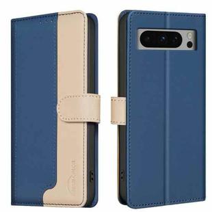 For Google Pixel 9 Pro Color Matching RFID Anti-theft Leather Phone Case(Blue)