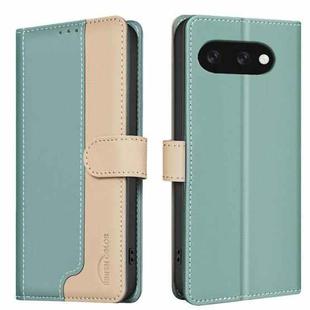 For Google Pixel 9A Color Matching RFID Anti-theft Leather Phone Case(Green)