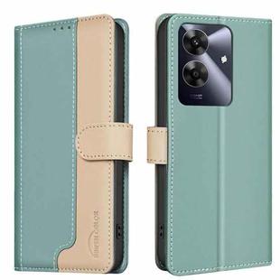 For Realme Note 60 / C61 Color Matching RFID Anti-theft Leather Phone Case(Green)