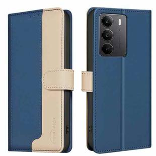 For Realme C75 4G Color Matching RFID Anti-theft Leather Phone Case(Blue)