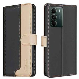 For Realme C71 4G Global Color Matching RFID Anti-theft Leather Phone Case(Black)