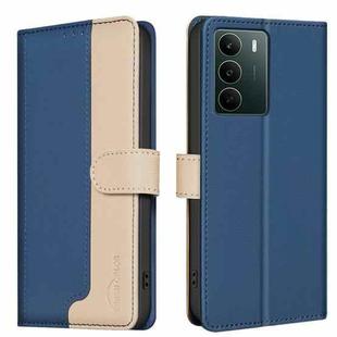 For Realme C71 4G Global Color Matching RFID Anti-theft Leather Phone Case(Blue)