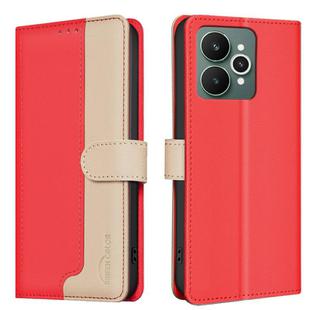 For Realme 15 5G Color Matching RFID Anti-theft Leather Phone Case(Red)
