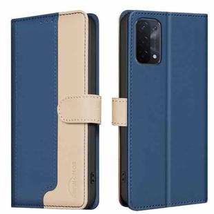 For OPPO A74 5G / A93 5G / A54 5G Color Matching RFID Anti-theft Leather Phone Case(Blue)