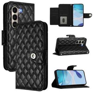 For Itel A95 5G Rhombic Texture Flip Leather Phone Case with Lanyard(Black)