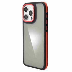 For iPhone 13 Pro Max Gold Shield 3 in 1 Phone Case(Red)