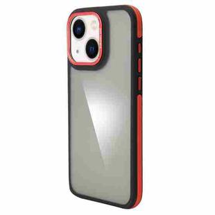 For iPhone 14 Gold Shield 3 in 1 Phone Case(Red)