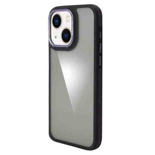 For iPhone 14 Plus Gold Shield 3 in 1 Phone Case(Purple)