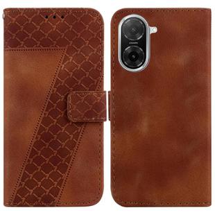 For Redmi A5 4G 173.3mm Seven-shaped Embossed Leather Phone Case(Brown)