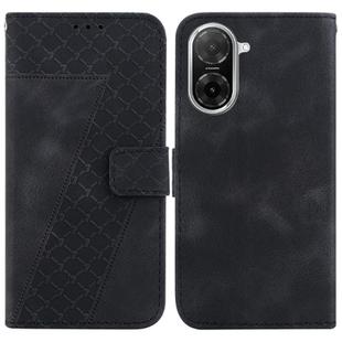 For Redmi A5 4G 173.3mm Seven-shaped Embossed Leather Phone Case(Black)