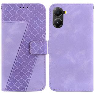 For Redmi Turbo 4 / Xiaomi Poco X7 Pro Seven-shaped Embossed Leather Phone Case(Purple)