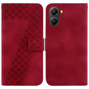 For Redmi Turbo 4 / Xiaomi Poco X7 Pro Seven-shaped Embossed Leather Phone Case(Red)