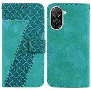 For Redmi A5 4G 171.7mm Seven-shaped Embossed Leather Phone Case(Green)