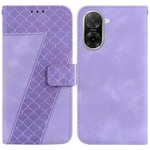For Redmi A5 4G 171.7mm Seven-shaped Embossed Leather Phone Case(Purple)