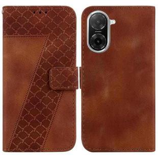 For Redmi A5 4G 171.7mm Seven-shaped Embossed Leather Phone Case(Brown)