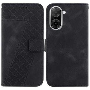 For Redmi A5 4G 171.7mm Seven-shaped Embossed Leather Phone Case(Black)