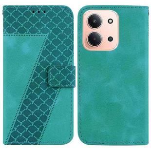 For Redmi 15C 4G 173.1mm / 15C 5G 173.1mm Seven-shaped Embossed Leather Phone Case(Green)