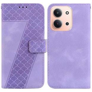 For Redmi 15C 4G 173.1mm / 15C 5G 173.1mm Seven-shaped Embossed Leather Phone Case(Purple)