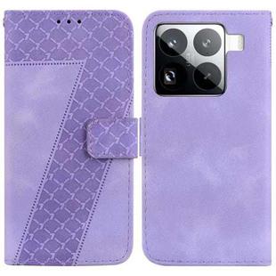 For Xiaomi 15 Pro Seven-shaped Embossed Leather Phone Case(Purple)
