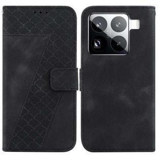 For Xiaomi 15 Pro Seven-shaped Embossed Leather Phone Case(Black)