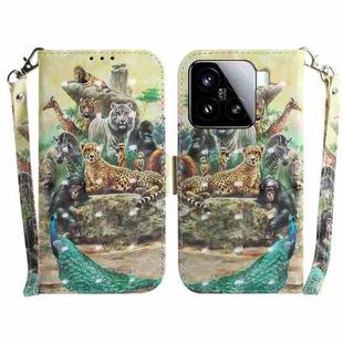 For Xiaomi 15 3D Colored Flip Leather Phone Case(Zoo)