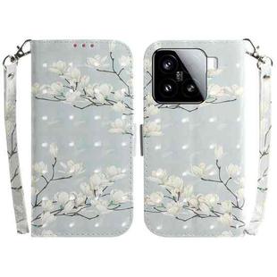 For Xiaomi 15 3D Colored Flip Leather Phone Case(Magnolia)