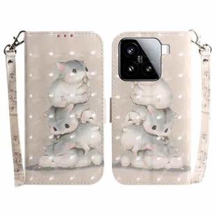 For Xiaomi 15 3D Colored Flip Leather Phone Case(Squirrels)