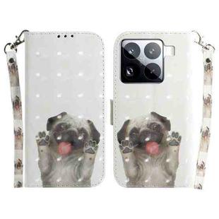 For Xiaomi 15 Pro 3D Colored Flip Leather Phone Case(Pug)