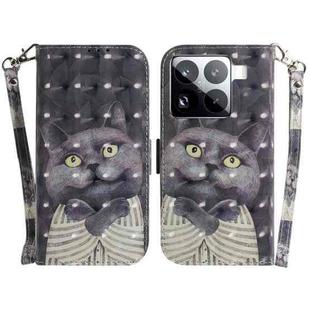 For Xiaomi 15 Pro 3D Colored Flip Leather Phone Case(Hug Cat)