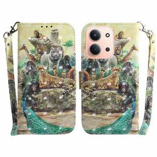 For Redmi 15C 4G 173.1mm / 15C 5G 173.1mm 3D Colored Flip Leather Phone Case(Zoo)