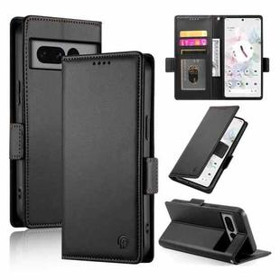 For Google Pixel 7 Pro Side Buckle Magnetic Frosted Leather Phone Case(Black)