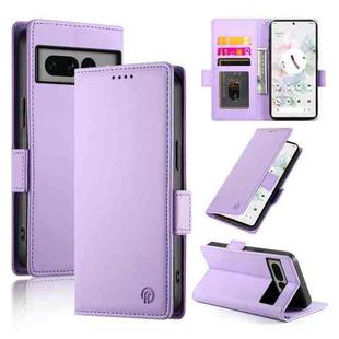 For Google Pixel 7 Pro Side Buckle Magnetic Frosted Leather Phone Case(Purple)