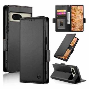 For Google Pixel 8 Side Buckle Magnetic Frosted Leather Phone Case(Black)