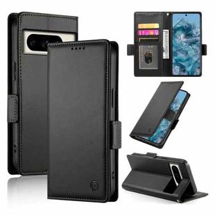 For Google Pixel 8 Pro Side Buckle Magnetic Frosted Leather Phone Case(Black)