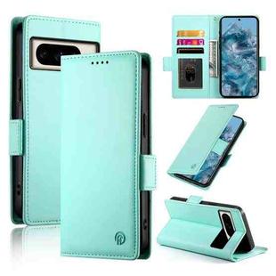 For Google Pixel 8 Pro Side Buckle Magnetic Frosted Leather Phone Case(Mint Green)