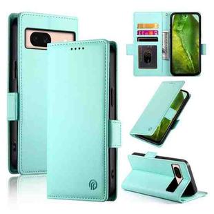 For Google Pixel 8a Side Buckle Magnetic Frosted Leather Phone Case(Mint Green)