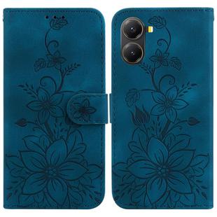 For Redmi Turbo 4 / Xiaomi Poco X7 Pro Lily Embossed Leather Phone Case(Dark Blue)