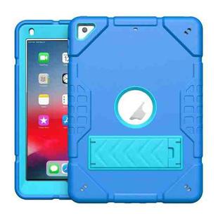 For iPad 9.7 2018 / Air / Air 2 Armor Holder Silicone Hybrid PC Tablet Case(Blue)