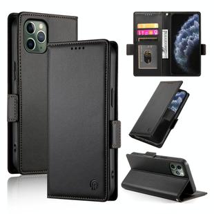 For iPhone 11 Pro Side Buckle Magnetic Frosted Leather Phone Case(Black)