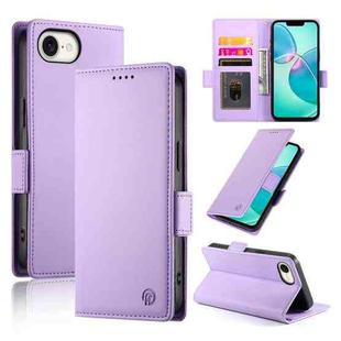 For iPhone SE 2024 Side Buckle Magnetic Frosted Leather Phone Case(Purple)