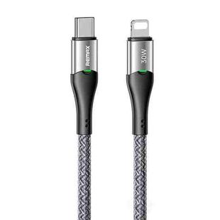 REMAX RC-C116 1.2m 30W Type-C to 8 Pin Smart Power-off Fast Charging Data Cable(Silver)