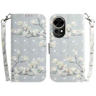 For Huawei nova 12 3D Colored Horizontal Flip Leather Phone Case(Magnolia)